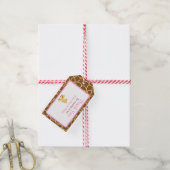 Niedliche Rosa Giraffe Danke, dass Sie das Geschen Geschenkanhänger (Mit Garn)