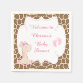 Niedliche Rosa Giraffe Kinderdusche Serviette (Vorderseite)