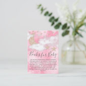 Niedliche Rosa Glitzer Moon Stars Bücher für Babyd Begleitkarte (Stehend Vorderseite)