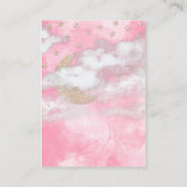 Niedliche Rosa Glitzer Moon Stars Bücher für Babyd Begleitkarte (Rückseite)