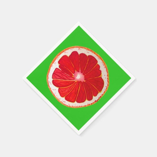 Niedliche rosa Grapefruitgrafik Serviette (Ecke)