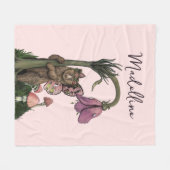 Niedliche Rosa Grizzly Bärenfarne im verzauberten  Fleecedecke (Vorderseite (Horizontal))