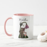 Niedliche Rosa Grizzly Bärenfarne im verzauberten 