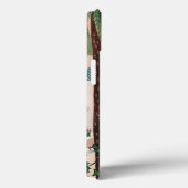 Niedliche Rosa & Grün Mädchen und Kaninchen Schnee Case-Mate iPhone Hülle (Rückseite / Rechts)