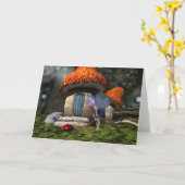 Niedliche Rosa-Haar-Fairy trifft Ladybug Karte (Gelbe Blume)