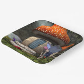 Niedliche Rosa-Haar-Fairy trifft Ladybug Pappteller (Gewinkelt)