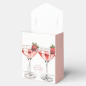 Niedliche Rosa-Happy-Galentinstag Erdbeeren BESTE Geschenkschachtel (Geöffnet)