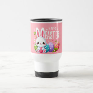 Niedliche, rosa Happy Ostersonnige Tasse