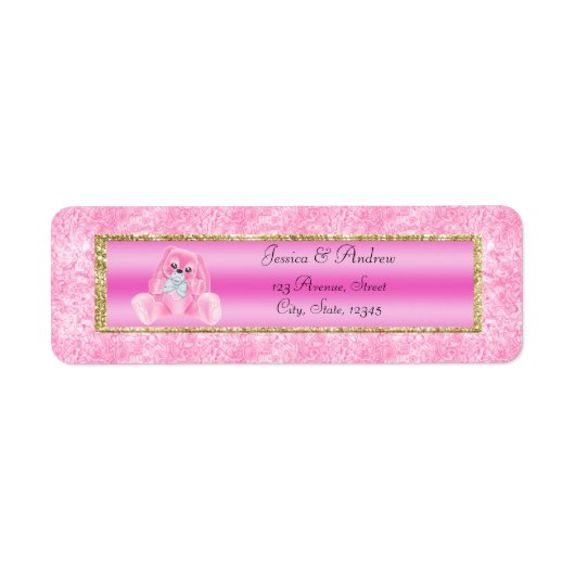 Niedliche rosa Häschen-Baby-Dusche (Vorne)