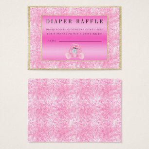 Niedliche rosa Häschen"Raffle-" Baby-Dusche