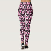Niedliche rosa Hasen und Ostereier Leggings (Rückseite)