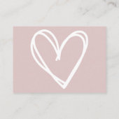 Niedliche Rosa Herz Girl Dusche Windeln Windeln Ra Begleitkarte (Rückseite)