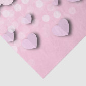 Niedliche rosa Herzen auf Gestängen und Wolken Val Seidenpapier (Ausschnitt)