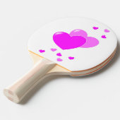Niedliche rosa Herzen auf Schwarz/Weiß, Individuel Tischtennis Schläger (Vorderseite)