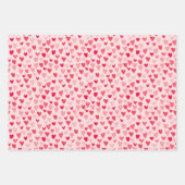 Niedliche Rosa Herzen Liebe Valentinstag Muster Geschenkpapier Set (Vorderseite 3)