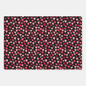 Niedliche Rosa Herzen Liebe Valentinstag Muster Geschenkpapier Set (Vorderseite)