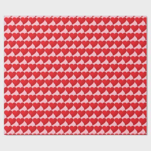 Niedliche rosa Herzen Moderne mädchenhafte Valenti Geschenkpapier (Flach)