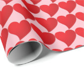 Niedliche rosa Herzen Moderne mädchenhafte Valenti Geschenkpapier (Rolleneckpunkt)