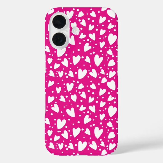 Niedliche rosa Herzen nahtloses Muster Case-Mate iPhone Hülle (Rückseite)
