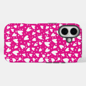 Niedliche rosa Herzen nahtloses Muster Case-Mate iPhone Hülle (Rückseite (Horizontal))