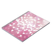 Niedliche rosa Herzen Notizblock (Linke Seite)