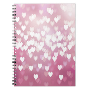 Niedliche rosa Herzen Notizblock