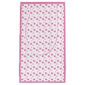 Niedliche rosa Herzen romantisches Muster Kleine Geschenktüte (Vorderseite)