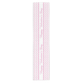 Niedliche rosa Herzen romantisches Muster Kurzer Tischläufer