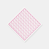 Niedliche rosa Herzen romantisches Muster Serviette (Ecke)