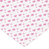 Niedliche rosa Herzen romantisches Muster Tischdecke (Schrägansicht)