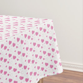Niedliche rosa Herzen romantisches Muster Tischdecke