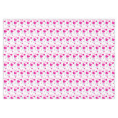 Niedliche rosa Herzen und Liebe - romantisches Mus Tischdecke (Vorderseite (Horizontal))