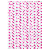 Niedliche rosa Herzen und Liebe - romantisches Mus Tischdecke (Vorderseite)
