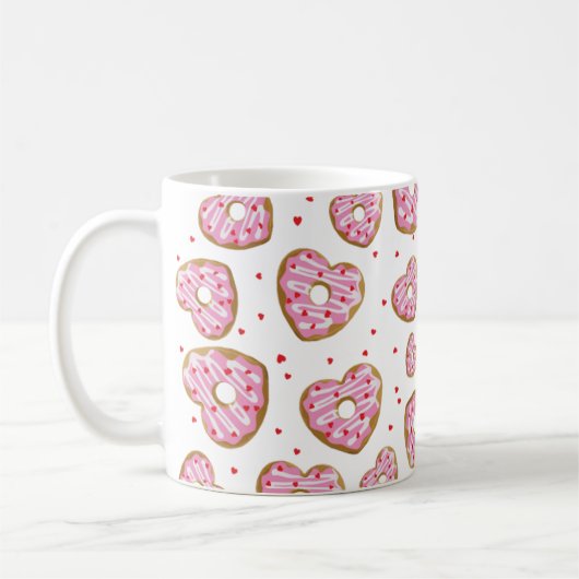 Niedliche rosa Herzkekse Kaffeetasse (Links)