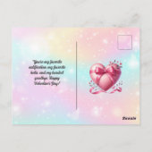 Niedliche Rosa Herzrhythmusstörungen Postkarte (Rückseite)