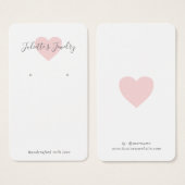 Niedliche, rosa Herzwurfkarte (Vorne & Hinten)