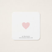 Niedliche, rosa Herzwurfkarte (Rückseite)