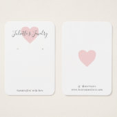 Niedliche, rosa Herzwurfkarte (Vorne & Hinten)