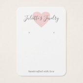 Niedliche, rosa Herzwurfkarte (Vorderseite)