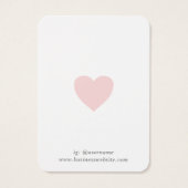 Niedliche, rosa Herzwurfkarte (Rückseite)