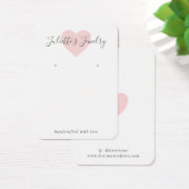 Niedliche, rosa Herzwurfkarte (Schreibtisch)