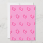 Niedliche Rosa Hippo Kinderdusche Einladung (Rückseite)