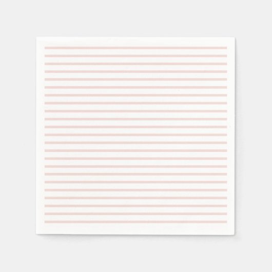 Niedliche, rosa, horizontale Streifen Serviette (Vorderseite)