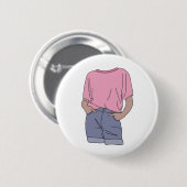 Niedliche rosa Jahr-Mode-Kleidung ästhetisch Button (Vorne & Hinten)
