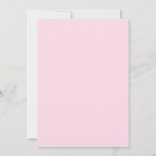 Niedliche Rosa-Kaninchen-Blume Kindermädchen Dusch Einladung (Rückseite)