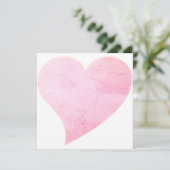 Niedliche rosa Karte des Herzens minimalistisch Va (Stehend Vorderseite)