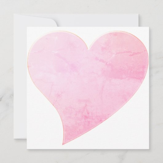 Niedliche rosa Karte des Herzens minimalistisch Va (Vorderseite)