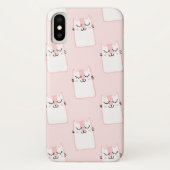Niedliche Rosa Katze Case-Mate iPhone Hülle (Rückseite)