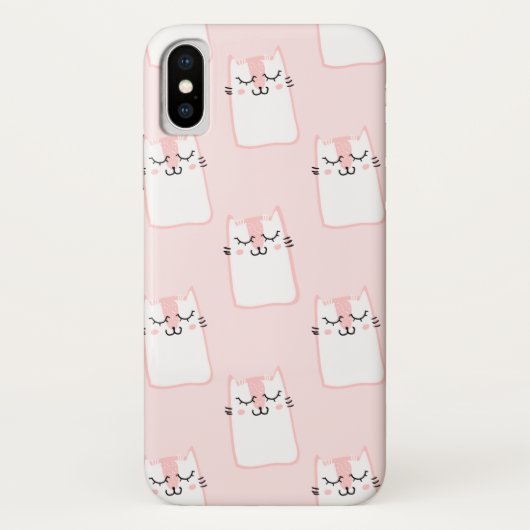 Niedliche Rosa Katze Case-Mate iPhone Hülle (Rückseite)