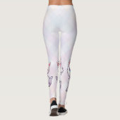 Niedliche rosa Katze Leggings (Rückseite)